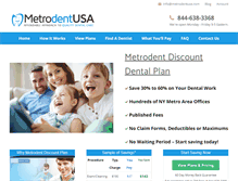Tablet Screenshot of metrodentusa.com
